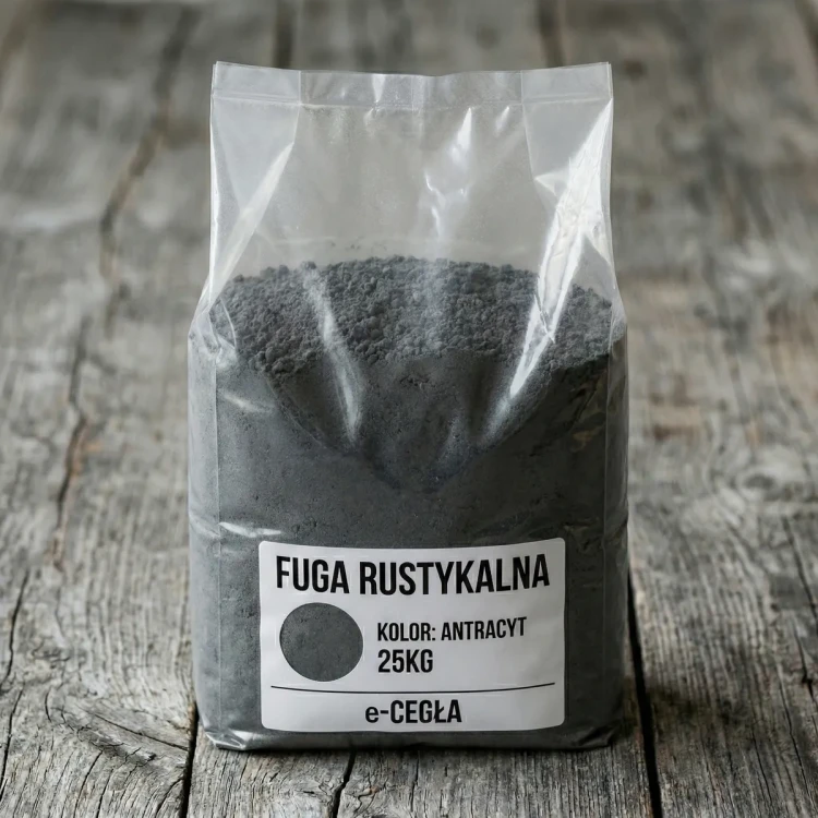 Ciemna fuga dekoracyjna w kolorze antracytowym, dedykowana do nowoczesnych i industrialnych aranżacji z wykorzystaniem płytek ceglanych i klinkieru.